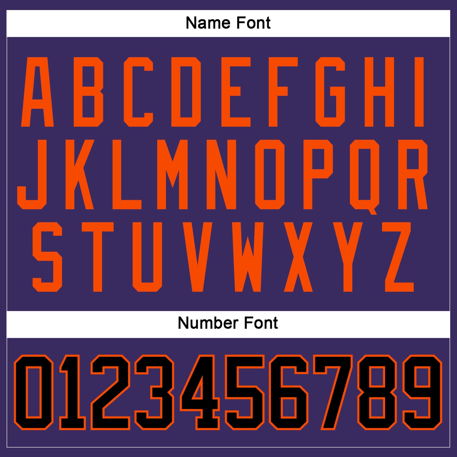 Custom Purple Black-Orange Hockey Jersey view 5
