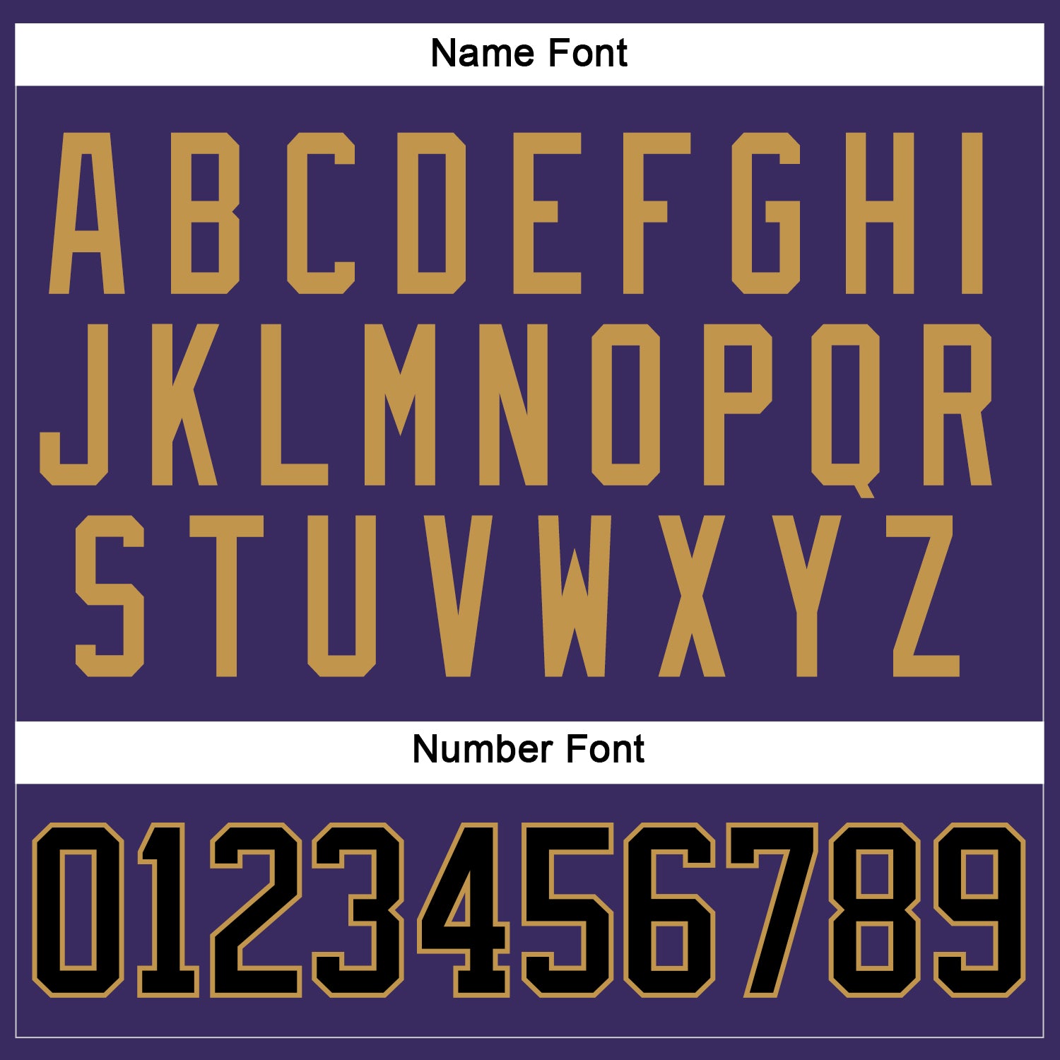 Custom Purple Black-Old Gold Hockey Jersey view 5