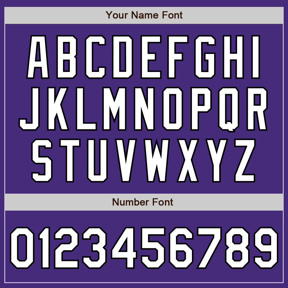 Custom Purple White-Black Authentic Baseball Jersey view 8
