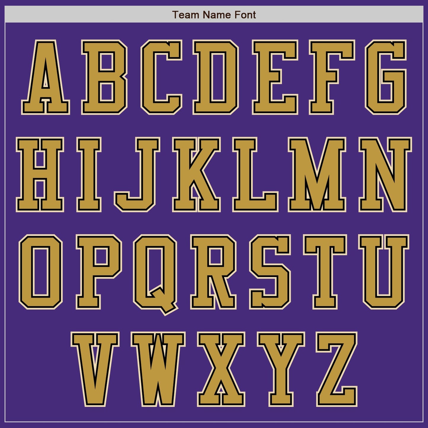 Custom Purple Old Gold Black-Cream Authentic Baseball Jersey view 3