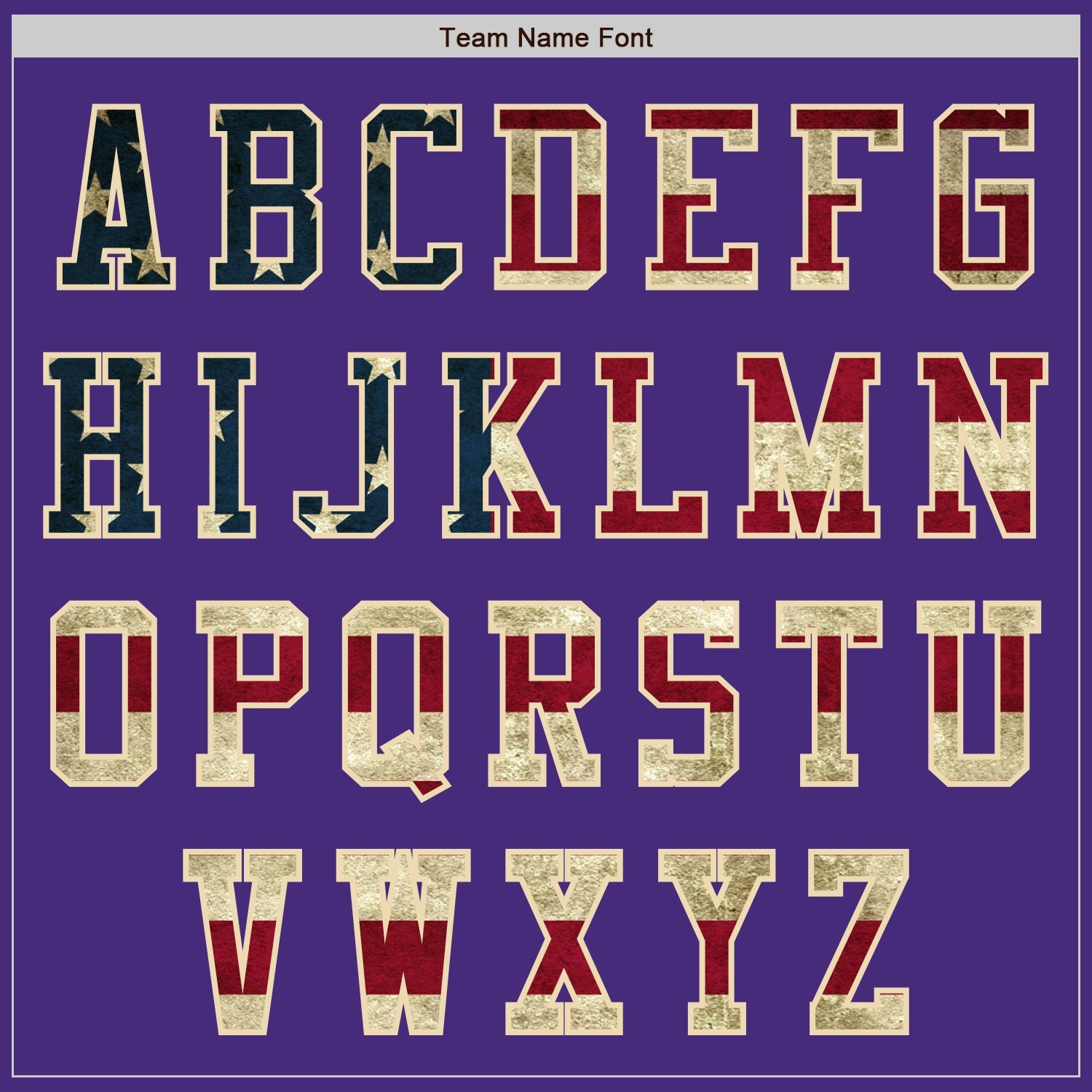 Custom Purple Vintage USA Flag-Cream Authentic Baseball Jersey view 3