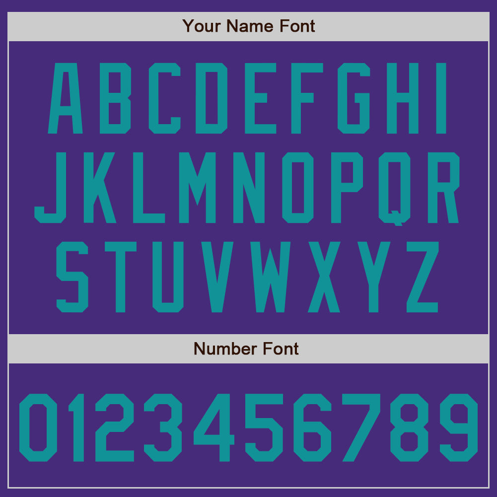 Custom Purple Teal Authentic Baseball Jersey view 5