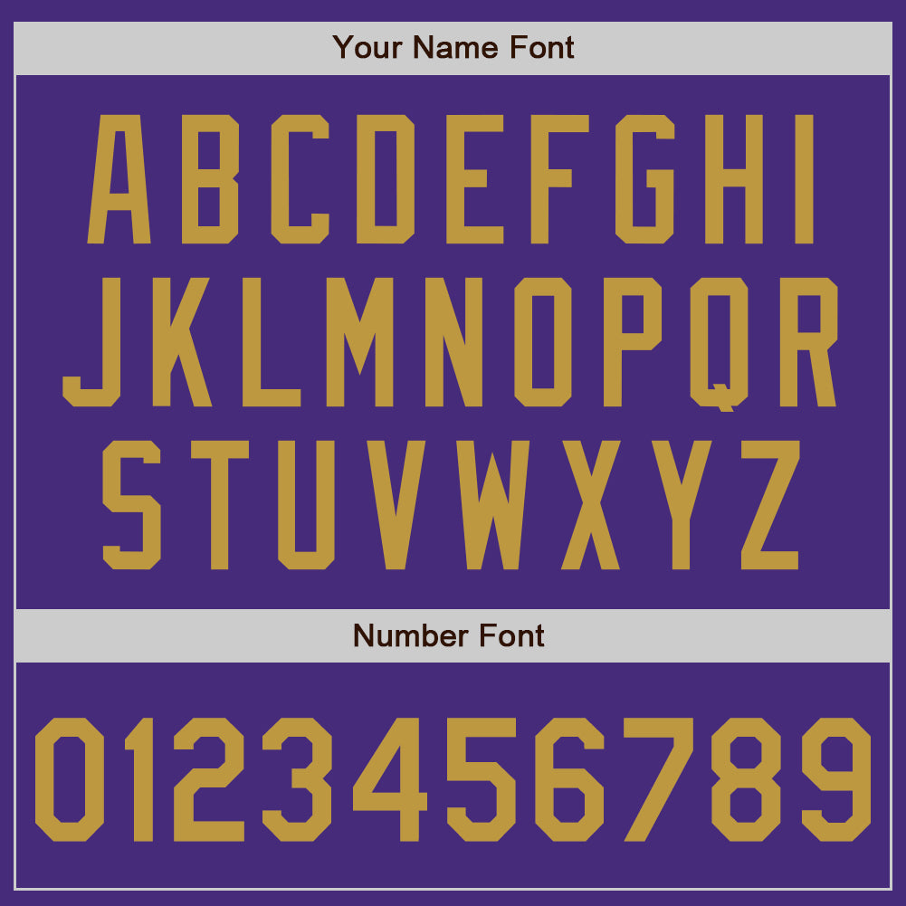 Custom Purple Old Gold Authentic Baseball Jersey view 5