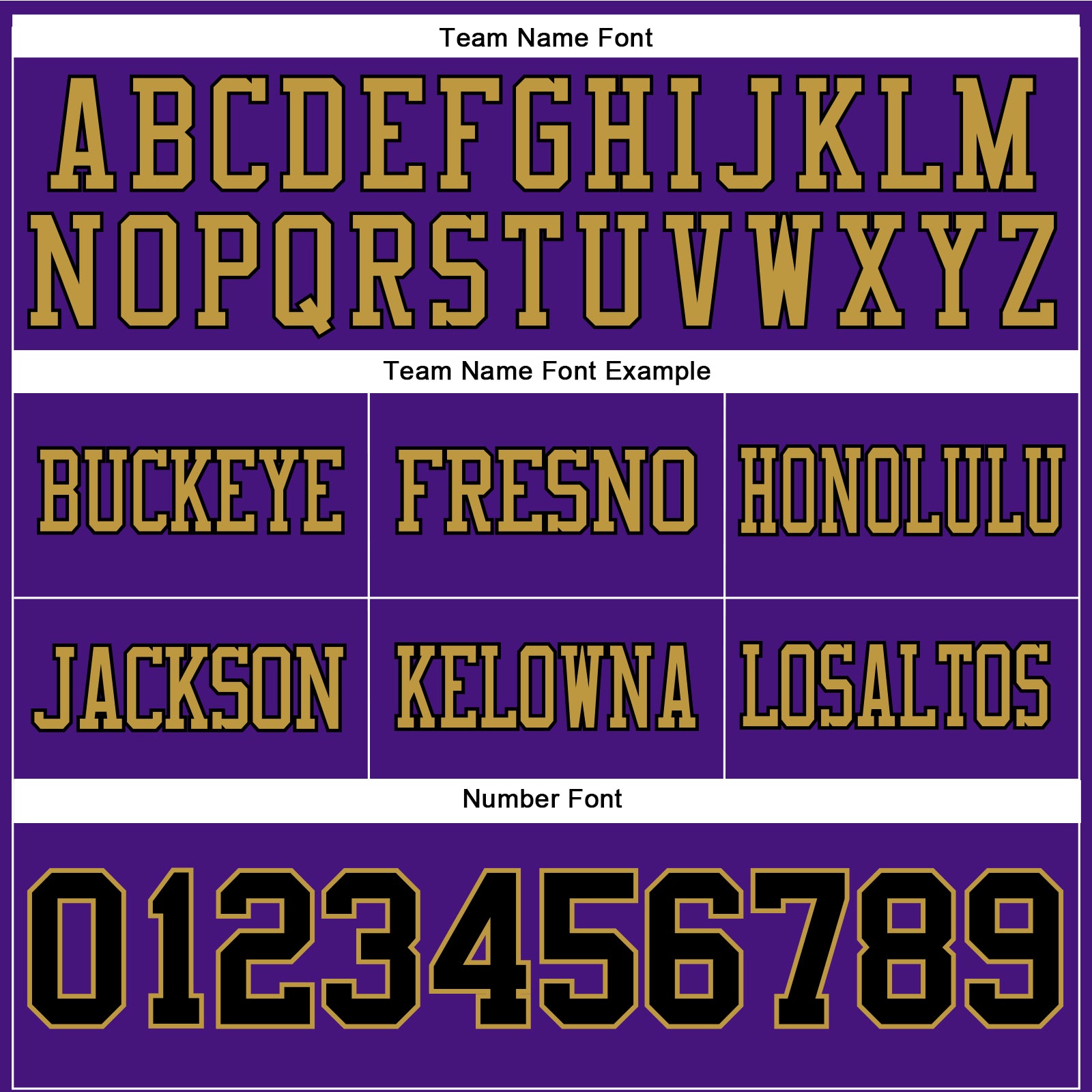Custom Purple Black-Old Gold Authentic Football Jersey view 4