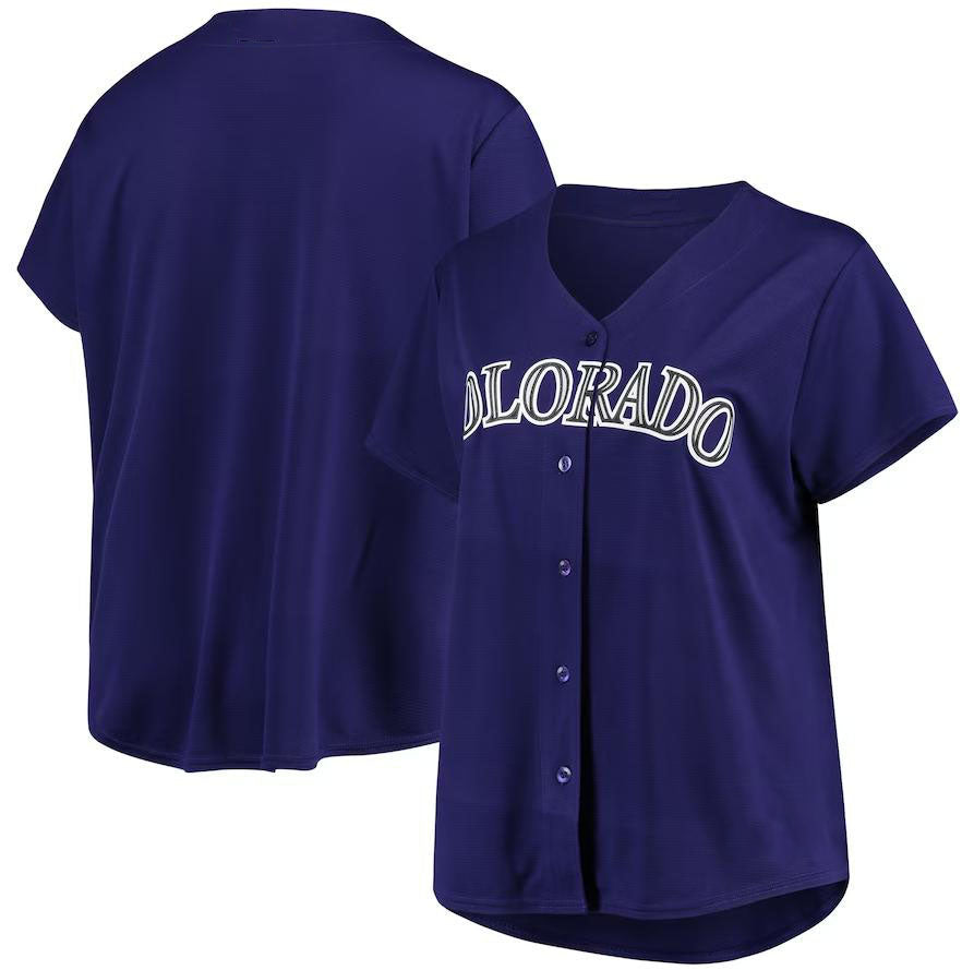 Colorado Rockies Purple Alternate Replica Team Baseball Jersey - Main View
