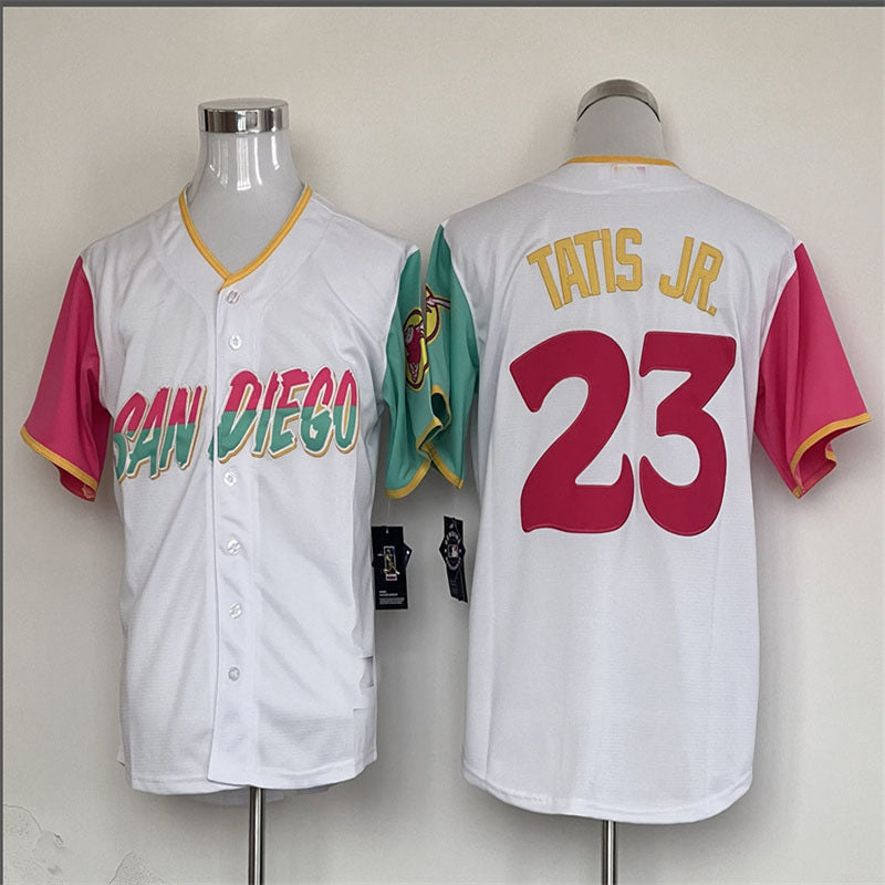 San Diego Padres #23 Fernando Tatis Jr. White City Connect Replica Player Jersey Baseball Jerseys - Main View