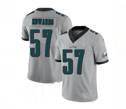 Custom P.Eagles Gray Team Big Logo Vapor Untouchable Limited Jersey Stitched American Football Jerseys - Main View