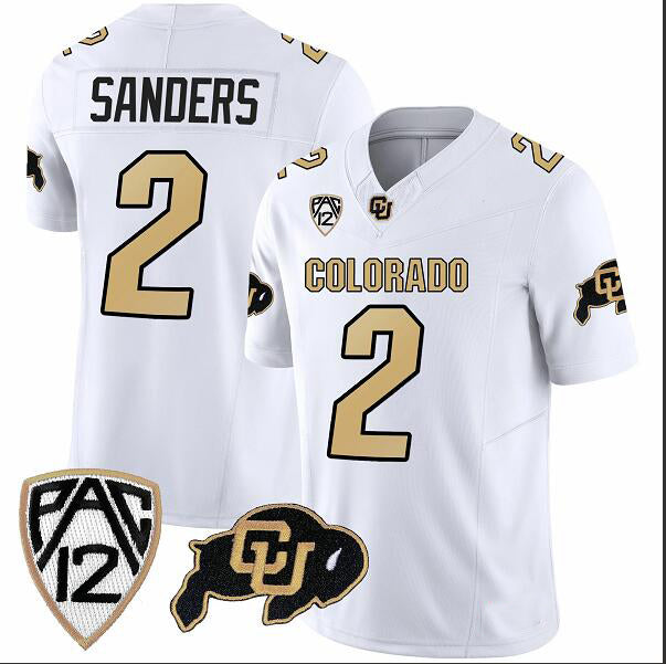 #2 Shedeur Sanders C.Buffaloes Original Retro Brand NIL Football Player Jersey – Black Stitched American College Jerseys - Main View