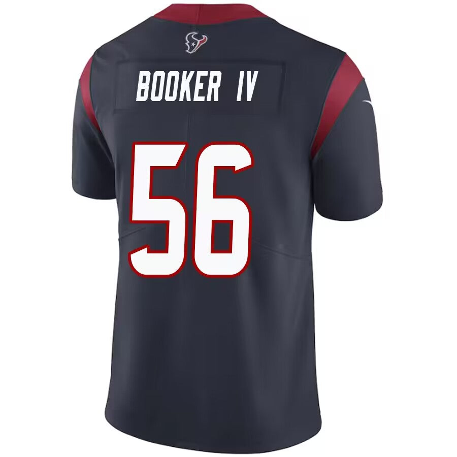 H.Texans #56 Thomas Booker IV Navy Game Player Jersey Stitched American Football Jerseys - Main View