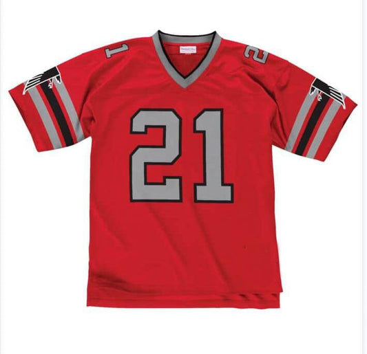 A.Falcons #21 Deion Sanders Game Jersey - red  Stitched American Football Jerseys - Main View