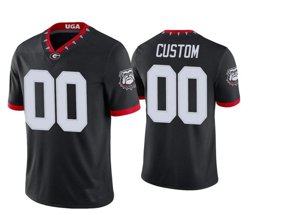 Custom G.Bulldogs Black 2023 Stitched Football College Jersey - Main View