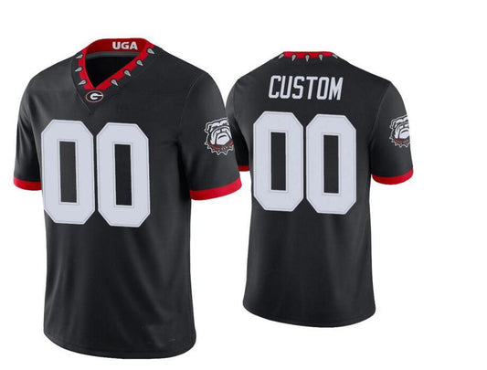 Custom G.Bulldogs Black 2023 Stitched Football College Jersey - Main View
