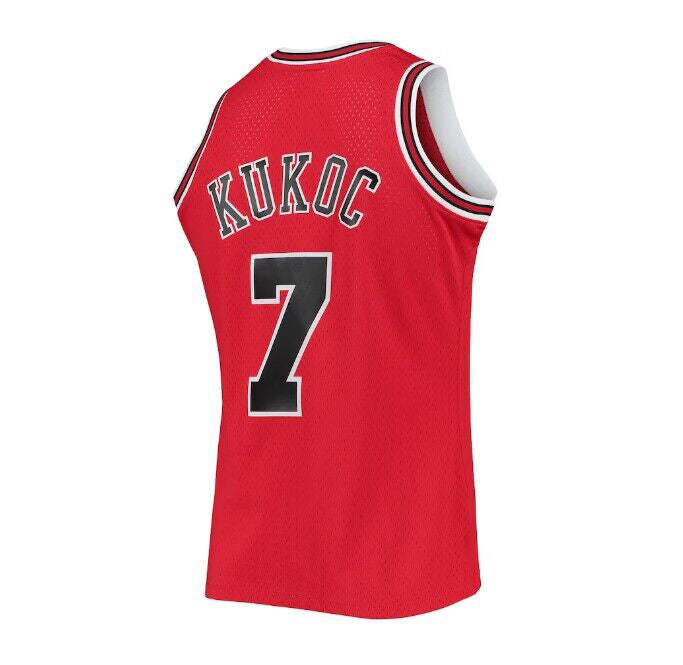 #7 Toni Kukoc C.Bulls Mitchell & Ness Hardwood Classics Swingman Jersey - Red - Main View