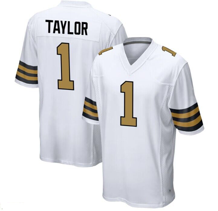 NO.Saints #1 Alontae Taylor White Game Player Jersey Stitched American Football Jerseys - Main View