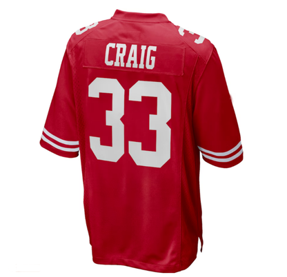 SF. 49ers #33 Roger Craig Vapor  Limited Jersey - Scarlet Stitched American Football Jersey - Main View