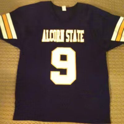 #9 Alcorn State  Stitched American Football Jersey College Jerseys - Main View
