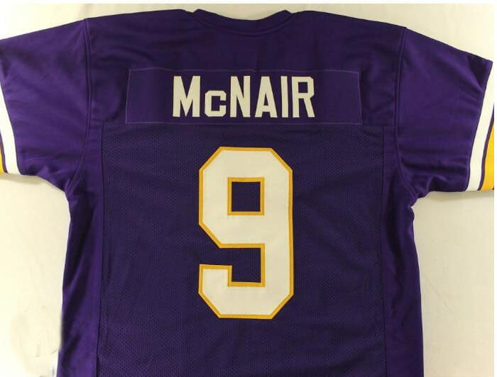 #9 Alcorn State  purple Stitched American Football Jersey College Jerseys - Main View
