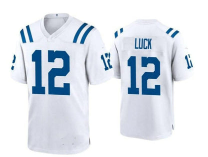 IN.Colts #12 Andrew Luck White Game Jersey Stitched American Football Jerseys - Main View