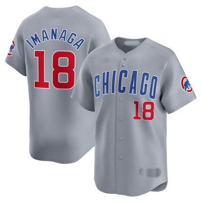 CHC Cubs #18 Away Imanaga Gray Cool Base Stitched Baseball Jersey - Main View