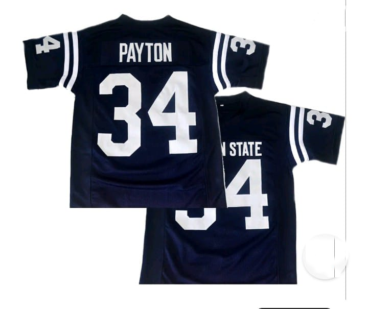 #34 J.State University Walter Payton Navy Stitched American College Jerseys - Main View