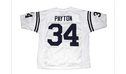 J.State white and navy blue #34 Walter Payton college jersey - Main View
