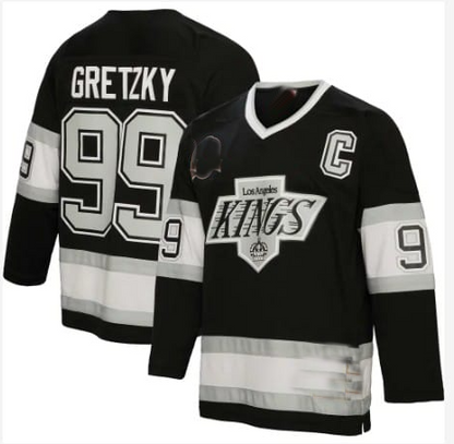 LA.Kings #99 Wayne Gretzky Autographed BlACK Reebok Premier Jersey Stitched American Hockey Jerseys - Main View