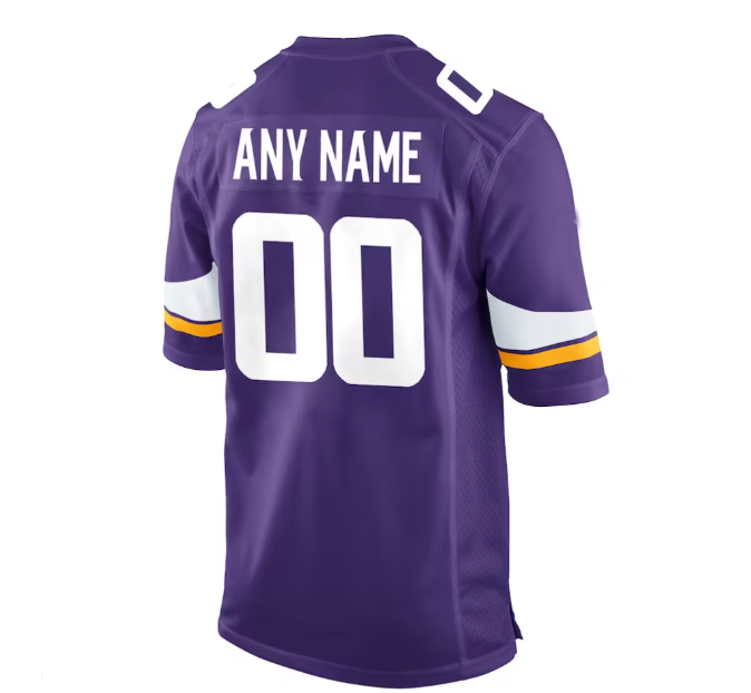 Custom MN.Vikings Purple Limited Jersey Stitched Jerseys Football Jerseys - Main View