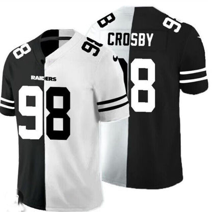 L.Raiders #98 Maxx Crosby Black White Alternate Vapor Limited Jersey Stitched American Football Jerseys - Main View
