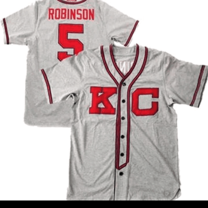 Kansas City #5 Jackie Robinson Throwback 1954 Stitches Baseball Jerseys - Main View