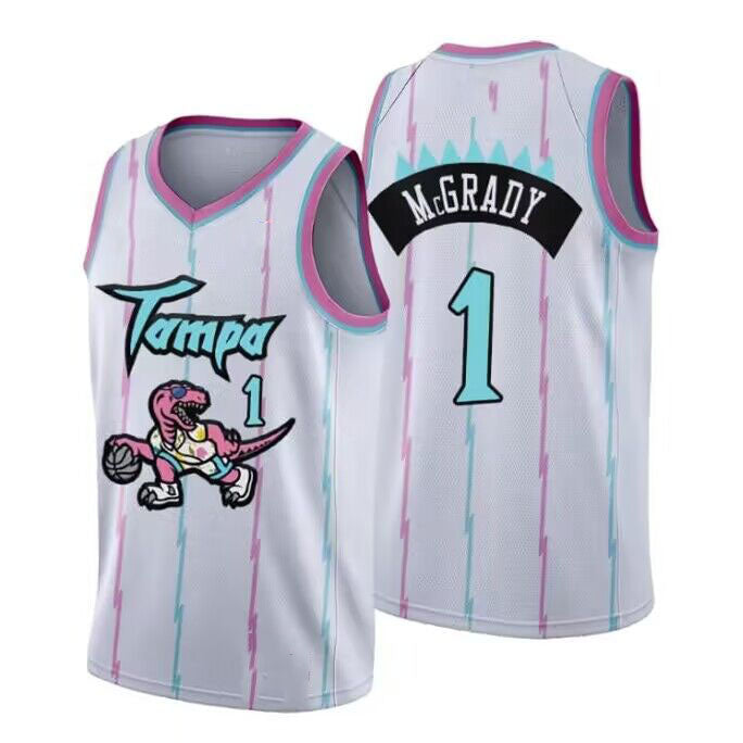 T.Raptors #1 Tracy McGrady 1998-99 Hardwood Classics Basketball Jersey - Main View