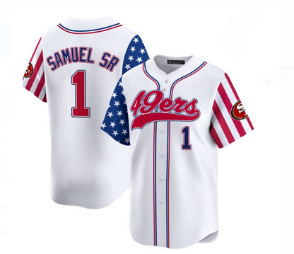 SF. 49ers #1 Deebo Samuel Sr Legend Jersey - Scarlet American Baseball Jerseys - Main View