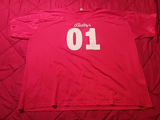 Bally's #01 We Live To Play red American Football Jerseys - Main View