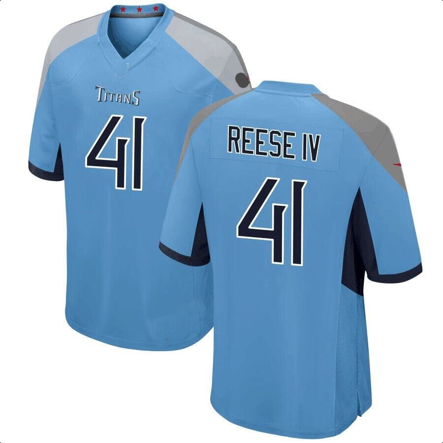 T.Titans #41 Otis Reese IV Light Blue Alternate Game American Football Jerseys - Main View