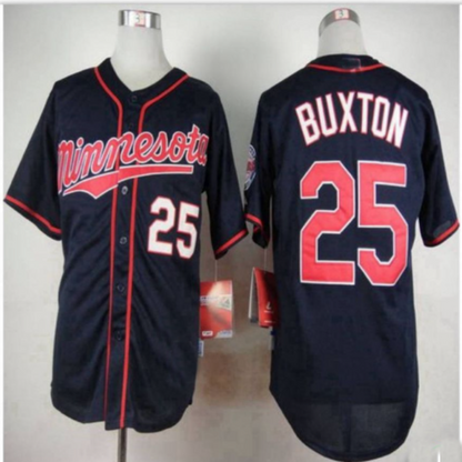 Minnesota Twins #25 Byron Buxton Dark Blue Majestic Baseball Stitched  Baseball Jerseys - Main View