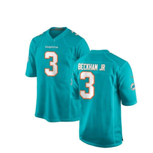 M.Dolphins #3 Odell Beckham Jr  Aqua Game Jersey Stitched American Football Jerseys - Main View