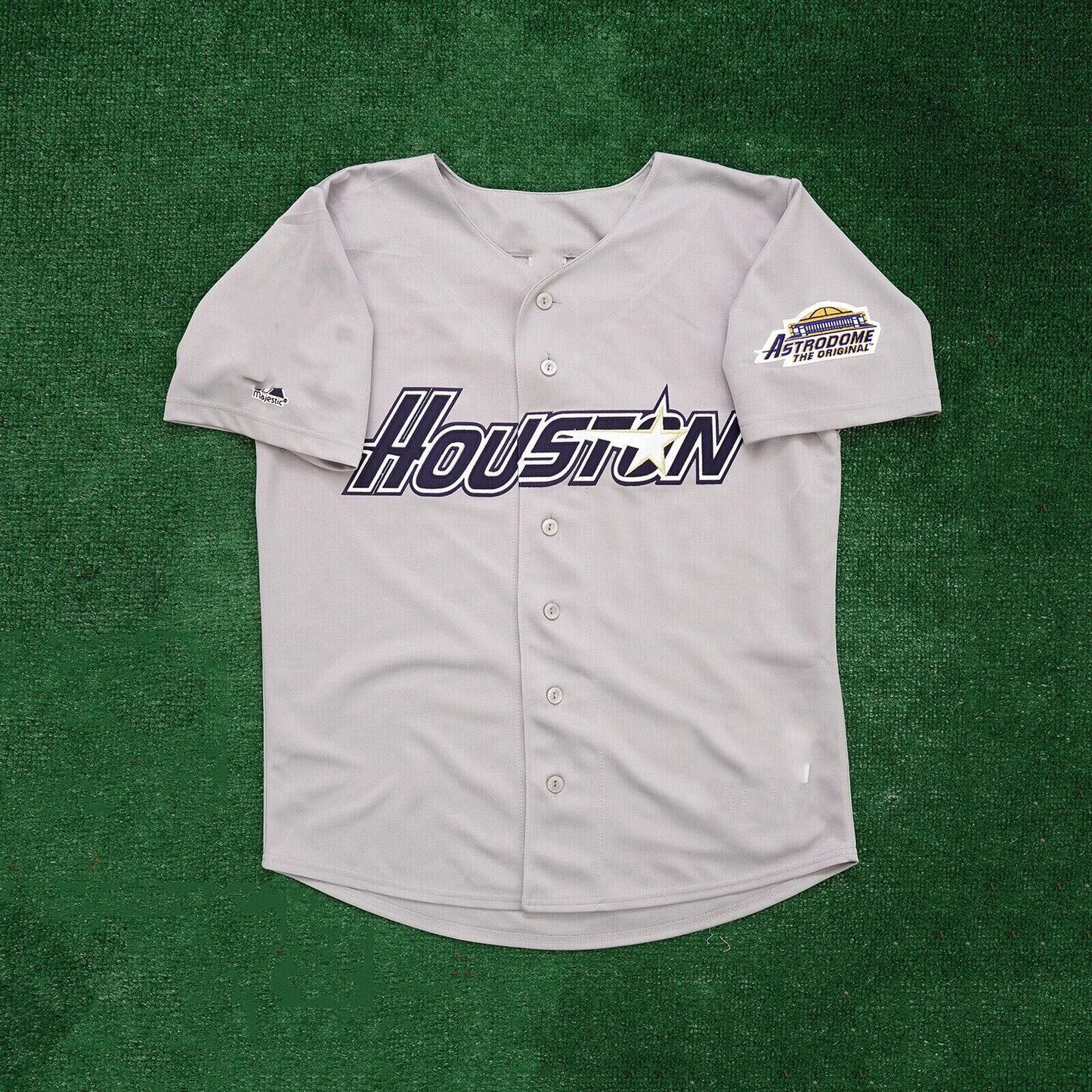 Houston Astros 1994 Grey Road Throwback 125th Anniv Baseball Jerseys - Main View