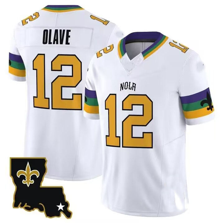 NO.Saints #12 Chris Olave White Alternate Game Jersey Stitched American Football Jerseys - Main View