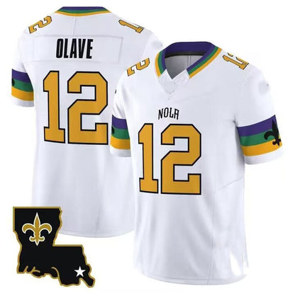 NO.Saints #12 Chris Olave White Alternate Game Jersey Stitched American Football Jerseys - Main View