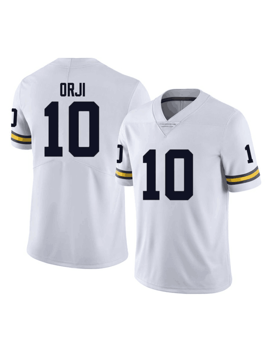 M.Wolverines #10 Alex Orji white Stitched Jersey College Jerseys - Main View