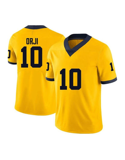 M.Wolverines #10 Alex Orji yellow Stitched Jersey College Jerseys - Main View