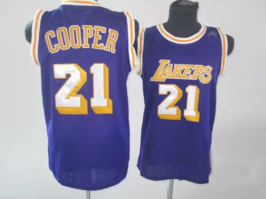 LA.Lakers #21 Michael Cooper Mitchell & Ness American Basketball Jersey - Main View
