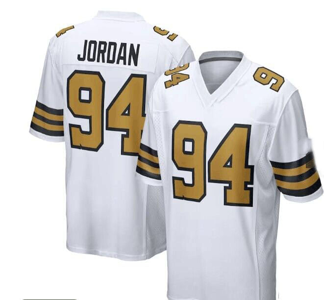 NO.Saints #94 Cameron Jordan White Game Jersey Stitched American Football Jersey - Main View