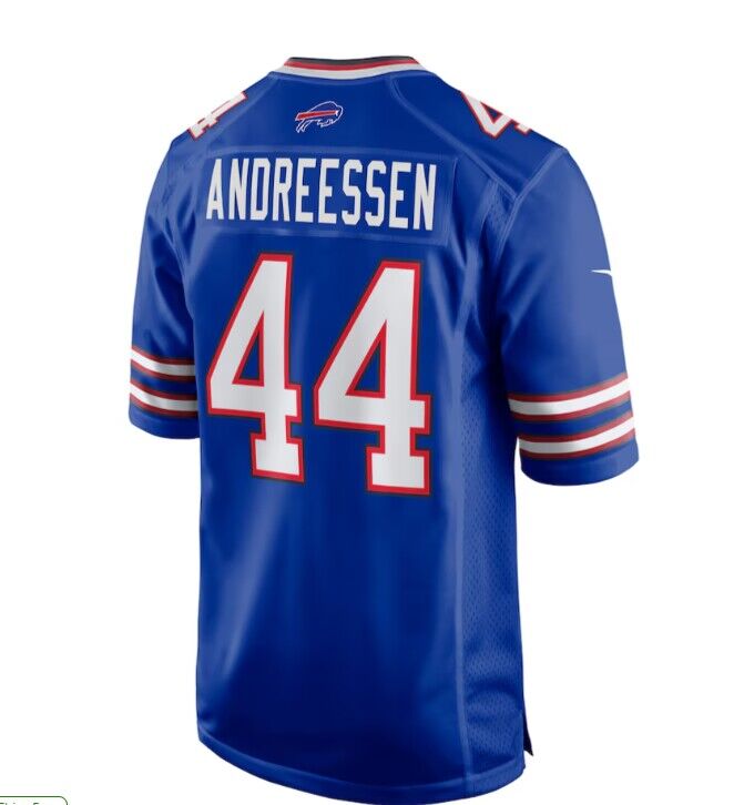 B.Bills #44 Joe Andreeson Royal Team Game Player Jersey American Stitched Football Jerseys - Main View