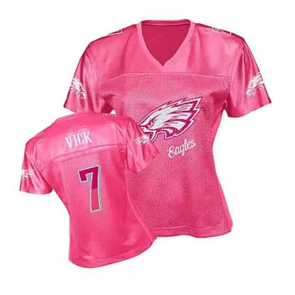 P.Eagles #7 Michael Vick Pink Fan Stitched American Football Jerseys - Main View
