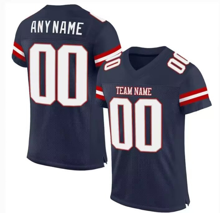Custom NE.Patriots Navy Vapor Elite Stitched American Football Jerseys - Main View