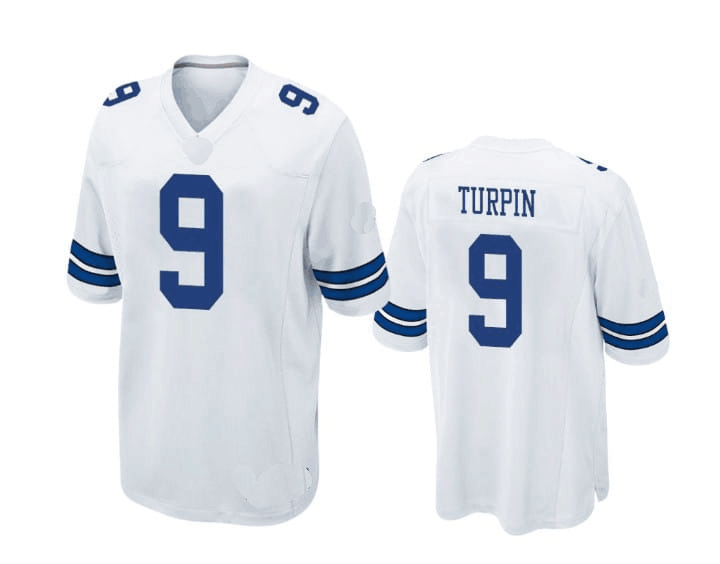 D.Cowboys #9 KaVontae Turpin White Game Team Jersey Stitched American Football Jerseys - Main View