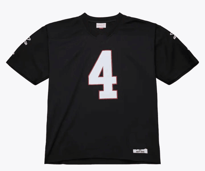 A.Falcons #4 Brett Favre Mitchell & Ness Black 1991 Legacy Player Stitched American Football Jerseys view 2