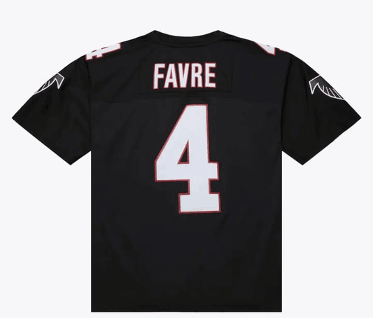 A.Falcons #4 Brett Favre Mitchell & Ness Black 1991 Legacy Player Stitched American Football Jerseys - Main View