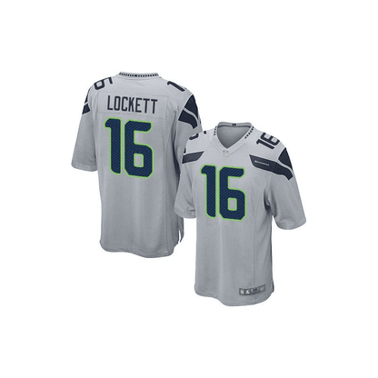 S.Seahawks #16 Tyler Lockett Gray Inverted Team Game Jersey Stitched American Football Jerseys - Main View
