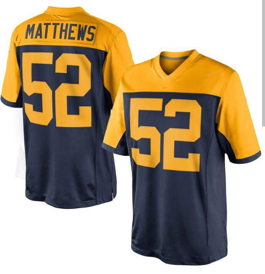 GB.Packers #52 Clay Matthews Navy Blue Limited Alternate Jersey American Football Jerseys - Main View
